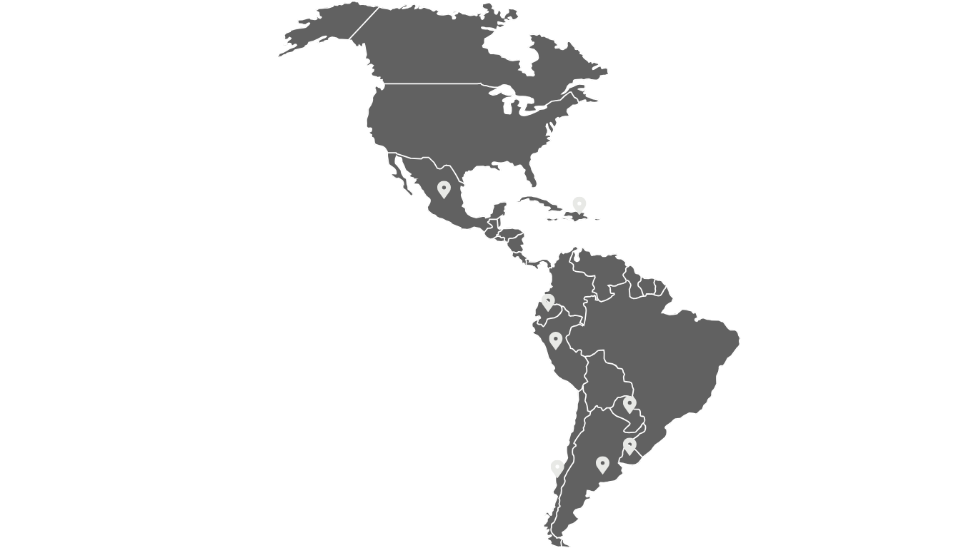 Mapa de exportación en Latinoamérica